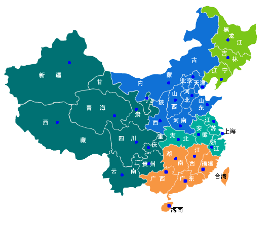 国内销售地图